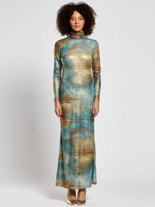 Платье Araa Abstract Metallic Maxi DASKA, Multi