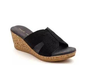 Босоножки David Tate Vikki на танкетке, черные