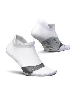 Мужская вкладка Elite Light Cushion No Show — Носки для бега для мужчин и женщин — Спортивные компрессионные носки — Влагоотводящие — Средний размер Feetures, белый