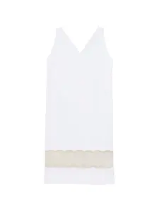Кружевное миди-платье с V-образным вырезом Carven, белый