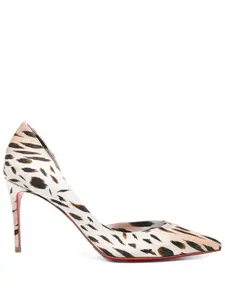 Туфли с анималистичным принтом Christian Louboutin, нейтральный