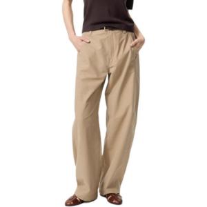 UNIQLO Женские повседневные брюки темно-бежевого цвета