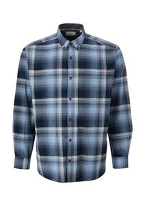 s.Oliver Men Big Sizes Рубашка на пуговицах синего цвета Regular fit