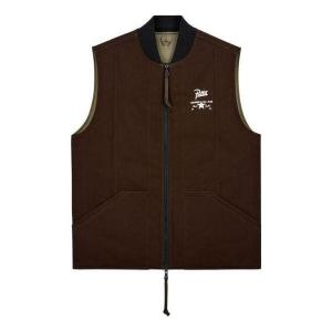 Жилет x patta four-leaf clover utility reversible padded vest 'java' Converse, коричневый