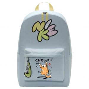 Nike Тканевый рюкзак женский ледниково-голубой и нежно-желтый и светло-лимонный, Scared Kitten