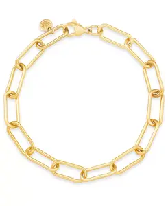 Браслет-Цепочка из 18-каратного золота с канцелярскими скрепками из нержавеющей стали Lola Ade, gold