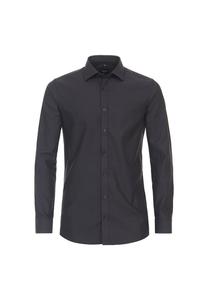 Мужская деловая рубашка однотонного кроя Venti, темно-серый