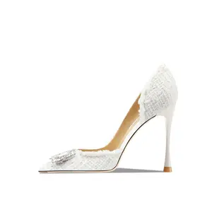 Siwei Туфли на тонком каблуке, женские, белые