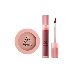 Жидкая помада Blush набор макияжа натуральное матовое покрытие комплект из двух штук 3CE