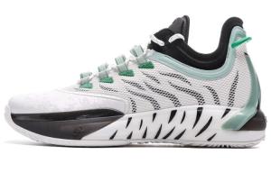 Баскетбольные кроссовки GH1 мужские с низким верхом, белые/черные/зеленые Anta