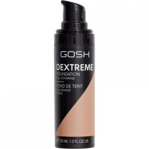 GOSH Dextreme Full Coverage Foundation 30ml — Жидкий увлажняющий макияж для безупречного цвета лица — Веганский макияж с высокой степенью покрытия от прыщей и темных кругов — оттенок 004 Natural