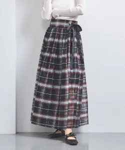 Прозрачная клетчатая юбка-саронг United Arrows, цвет Other 1