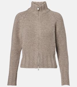 Кашемировый свитер на молнии Magda Butrym, бежевый
