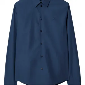 Рубашка из поплина Burberry, темно-graphite синий