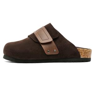 Zuogedu Мужские противоскользящие закрытые тапочки коричневые, цвет Brown