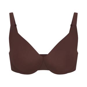 Бюстгальтер полного покрытия без подкладки SKIMS Smoothing Intimates, цвет Cocoa