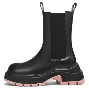 Tata Chelsea Boots Женские Черные, Черные с Розовой Подошвой