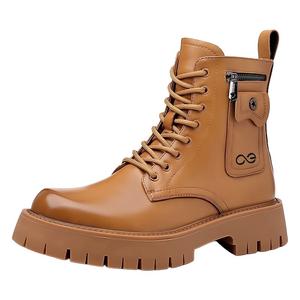 LINGPAO Коричневые короткие ботинки Martin для мужчин, цвет Brown