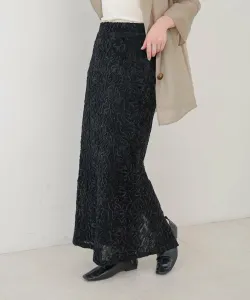 Велюровая юбка, расшитая шнуром