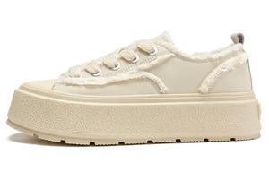 HERLOOK Кроссовки на платформе с бахромой и цветочным принтом, цвет Red Flower Fabric