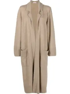 Кашемировый кардиган с драпировкой Malo, коричневый