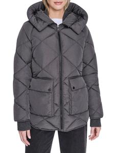 Куртка-пуховик с мятым узором Kenneth Cole, цвет Gunmetal