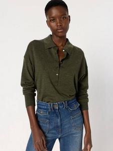 Свитер Emeline из чистой шерсти мериноса Gerard Darel, Khaki Green