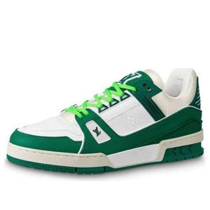 Кроссовки trainer sneakers 'white green' Louis Vuitton, зеленый