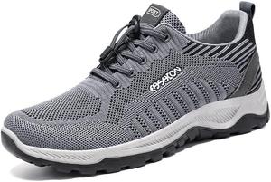 Мужские кроссовки для ходьбы - удобные повседневные кроссовки для всего дня, легкие дышащие спортивные кроссовки с поддержкой, подходящие для фитнеса Qacksv, серый