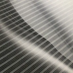 Раздвижная штора SIGNUM, комплект из 3 панельных кареток, цифровая печать, оптика бамбука, переработанный материал Home In Green, серый