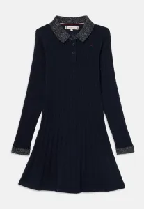 Платье-Комбинезон мини-кройной вязки с блестками Tommy Hilfiger, Dark Night Navy