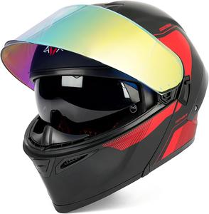 Шлем Orthrus Modular Dobermann, красный