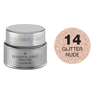 Глянцевый гель Glamour Glitter Gel 14 - 5 миллилитров Vip
