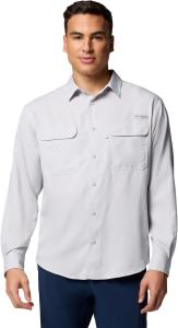Columbia Мужская рубашка PFG Backwater с длинным рукавом, Cool Grey