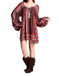 Платье-бэби долл с принтом в горошек красное Velzera