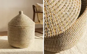 Круглая корзина с крышкой Zara Home, цвет Various