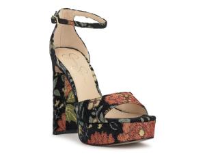 Туфли Jessica Simpson Telxia Platform Sandal, черный/мультиколор