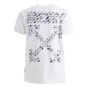 Футболка ss21 logo alphabet printing round neck short sleeve ordinary version white Off-White, белый