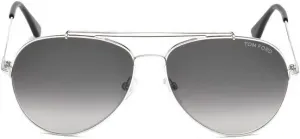 Солнцезащитные очки-авиаторы Tom Ford TF497 Indiana 18B родий/черный 60 мм FT0497