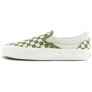 Vans Premium Slip On 98 'Checkerboard Pesto Green', Аромат чеснока Зеленый