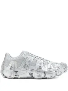 Сетчатые кроссовки Griffe с эффектом металлик DIESEL, серебряный
