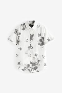 Рубашка с принтом и короткими рукавами (3 16 лет) Next, черный