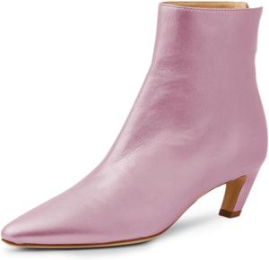 Женские ботильоны YDN с заостренным носком и каблуком-кицтен, задняя молния, низкие каблуки, модная обувь для платья, повседневная, для женщин и девушек, осень-зима, размеры 4-16 US, Pink
