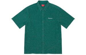 Люрексовая рубашка с коротким рукавом Supreme, зеленый