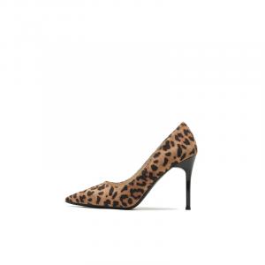 QITUMAUL Туфли на тонком каблуке с леопардовым принтом
