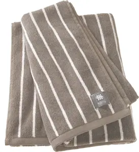 Образец банного полотенца с кольцом "Игольная полоска", (1 шт.), приятное для кожи, очень мягкое Musterring 70х140 см (1 шт.), серый
