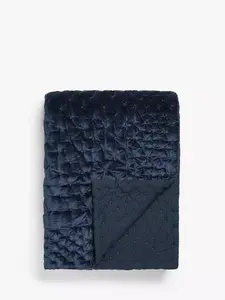 Покрывало John Lewis Boutique Hotel Velvet Stitch Quilted, темно-синий