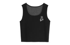 ELLE Топ-майка женская Black с квадратным вырезом умеренного прямого кроя