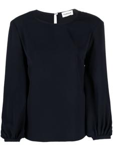 P.A.R.O.S.H. bishop sleeves round-neck blouse, синий