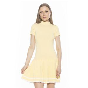 Женское плиссированное платье Devika с воротником-стойкой Alexia Admor, желтый